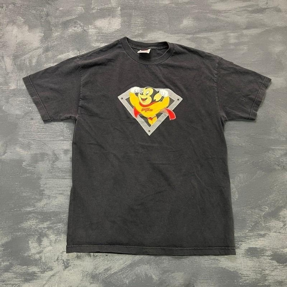 Vintage Mighty Mouse Shirt Mens Large Black 1990s